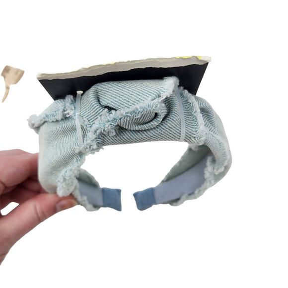 New Raw Edge Denim Bow Knot Wide Head Band A New Day Target - Picture 3 of 5